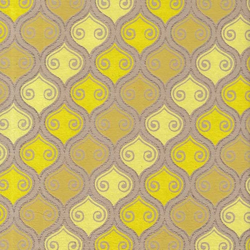 Printed Cotton Paper from India- Yellow/Lemon/Gold Marquis on Tan 22x30 Inch Sheet printed cotton paper from india- yellow/lemon/gold marquis on tan 22x30 inch sheet 