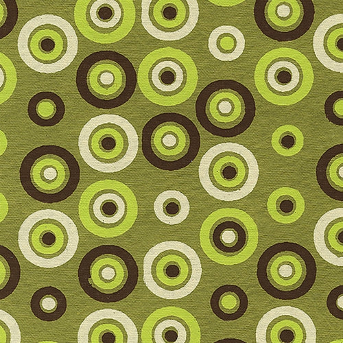 Deco Bullseye Screenprinted Paper - Lime/Cream/Brown on Green 22"x30" Sheet lime/cream/brown on green 22x30 inch sheet 