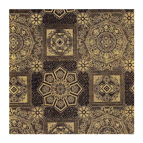 Metallic Medallion Printed Paper - Gold Pattern on Black Paper 22"x30" Sheet metallic medallion printed paper - gold pattern on black paper 22"x30" sheet 