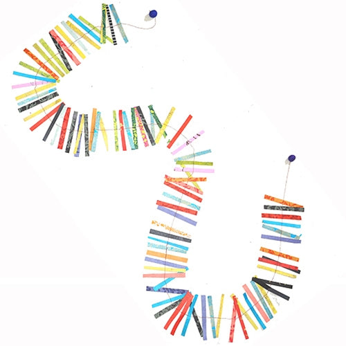 Decorative Paper Garland - Stitched Strips Decorative Paper Garland- Stitched Strips