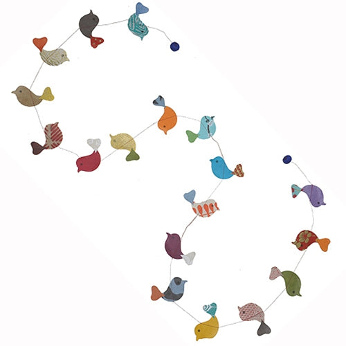 Decorative Paper Garland - Multicolor Birds Decorative Paper Garland- Multicolor Birds
