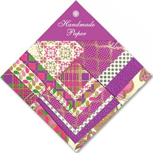 Shizen Handmade Paper Assortments - Square Packs Peach, Sky Blue, and Teal